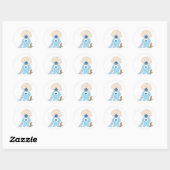 Baby Soother Boy Ronde Sticker (Vel)