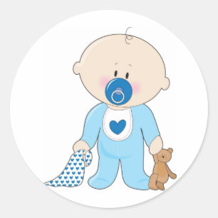 Baby Soother Boy Ronde Sticker