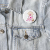 Baby Soother Girl Ronde Button 5,7 Cm (In situ)