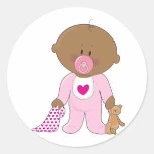 Baby Soother Girl Ronde Sticker