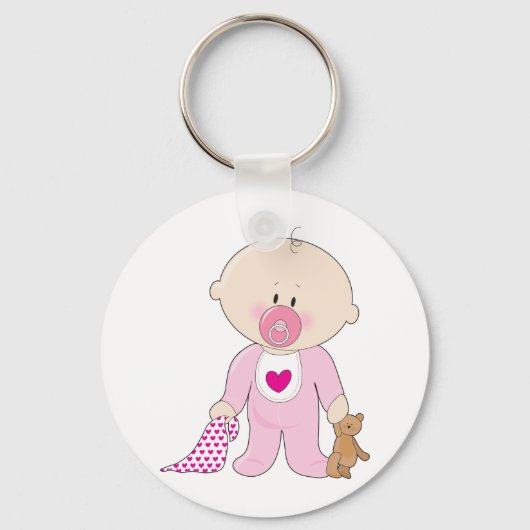 Baby Soother Girl Sleutelhanger (Voorkant)