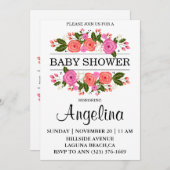 Baby Sower Invitation Kaart (Voorkant / Achterkant)