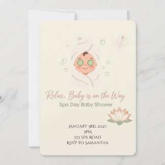 Baby Spa Dag | Uitnodiging voor een baby shower