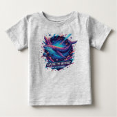 Baby Space Walvis Verken De Universum T-shirt (Voorkant)