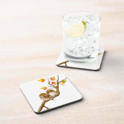 Baby Sparrow Birds Hard plastic onderzetter (Rechterzijde)