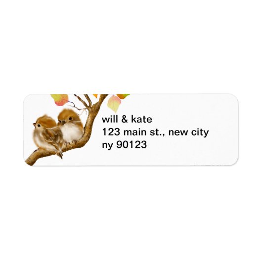 Baby Sparrow Birds Return Address Labels (Voorkant)