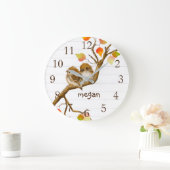 Baby Sparrow Birds Wall Clock Grote Klok (Huis)
