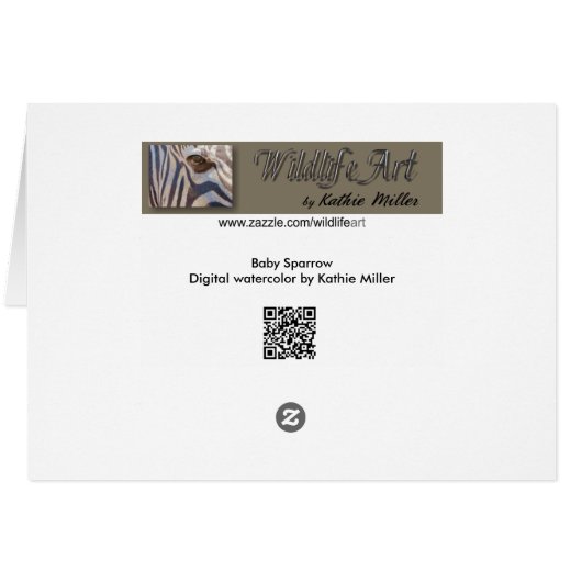 Baby Sparrow Digital-Waterverf (Achterkant Horizontaal)