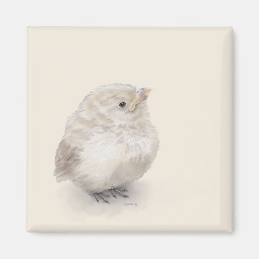 Baby Sparrow Digital-Waterverf Magneet (Voorkant)