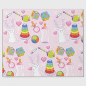 Baby Speelgoed en Nursery Essentials Cadeaupapier (Vlak)