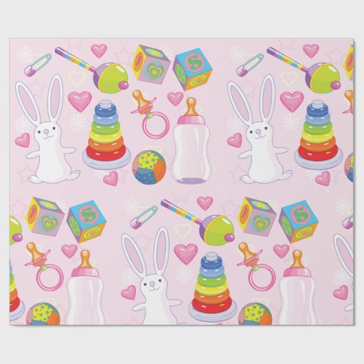 Baby Speelgoed en Nursery Essentials Cadeaupapier (Vlak)