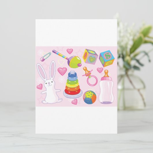 Baby Speelgoed en Nursery Essentials Kaart (Staand voorkant)