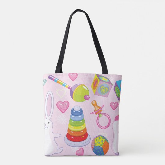 Baby Speelgoed en Nursery Essentials Tote Bag (Achterkant)