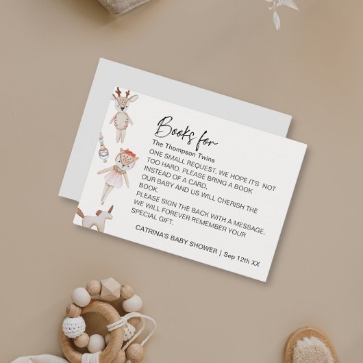 Baby speelgoed Genderneutraal tweelingboek voor Ba Informatiekaartje