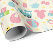 Baby-speelgoedpatroon Cadeaupapier (Rol Hoek)