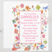 Baby speelgoedthema verjaardagsfeestjes (Voorkant / Achterkant)