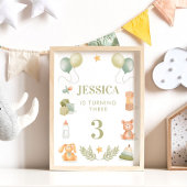 Baby SpeelgoedWaterverf Birthday Nursery Poster