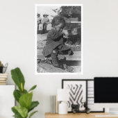 Baby spelen in Nome 1906 Poster (Thuiskantoor)