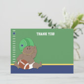 Baby Speler #2 Vlakke Dank u nota's Bedankkaart (Staand voorkant)