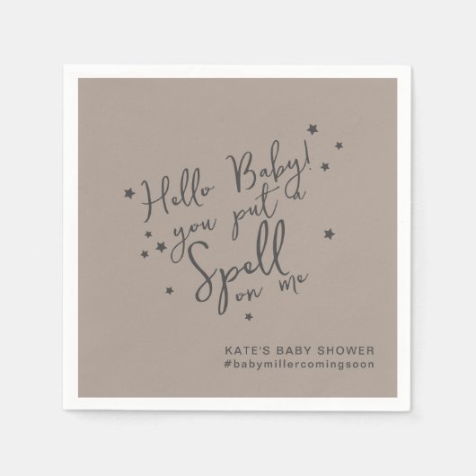 Baby Spell Halloween neutraal Baby shower papier Servet (Voorkant)