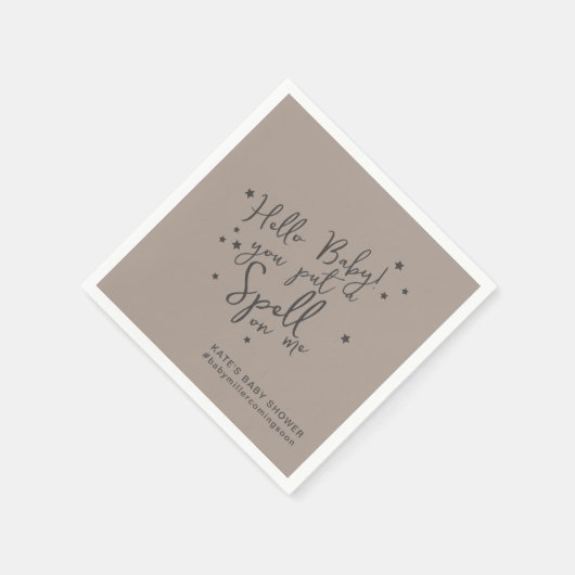 Baby Spell Halloween neutraal Baby shower papier Servet (Hoek)