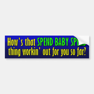 Baby spenderen bumpersticker