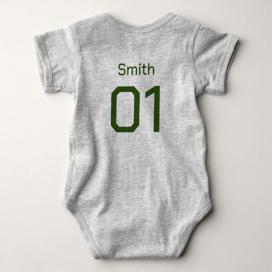 Baby sportteam Jersey Bodysuit (Achterkant)