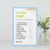 Baby springen/Baby shower prijs is juist - Blauw (Staand voorkant)