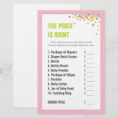 Baby springen/Baby shower prijs is juist - Roze (Voorkant / Achterkant)