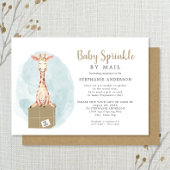 Baby springen per post - neutraal giraf + doos kaart