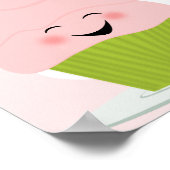 Baby-sprinkelbanner in pinken poster (Hoek)