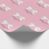 Baby sprinkhaan — speciaal voor roze en witte tas cadeaupapier (Hoek)