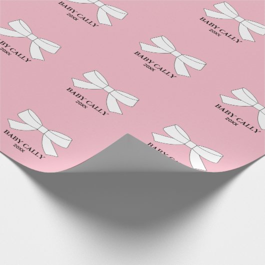 Baby sprinkhaan — speciaal voor roze en witte tas cadeaupapier (Hoek)