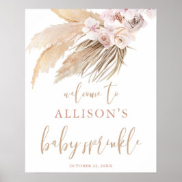 Baby sprinkhaan welkomstbord poster