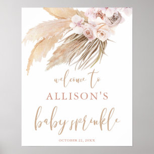 Baby sprinkhaan welkomstbord poster