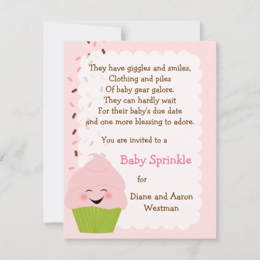 Baby sprinkhanen in de pinks - uitnodiging (Voorkant)