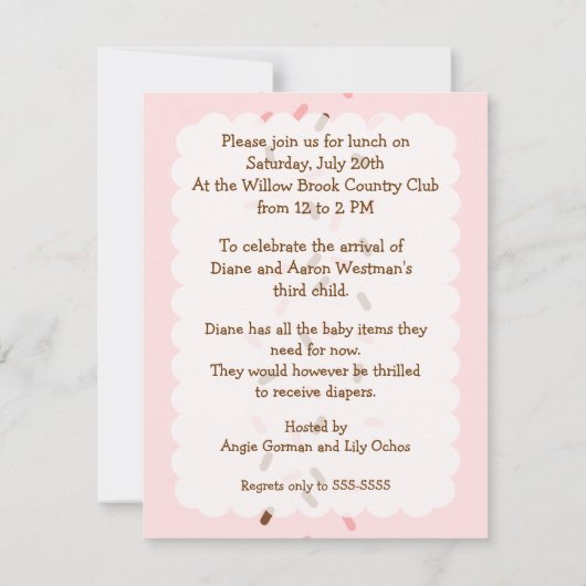 Baby sprinkhanen in de pinks - uitnodiging (Achterkant)