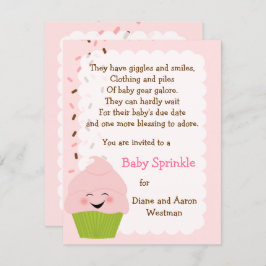 Baby sprinkhanen in de pinks - uitnodiging