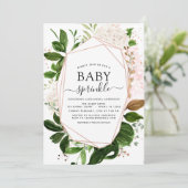 Baby sprinkhanengras botanische geometrische kaart (Staand voorkant)