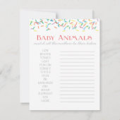 Baby Sprinkle 2-in-1 spel - Woord zoeken & Dieren Kaart (Achterkant)