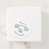 Baby Sprinkle Animal Cookies Boy Baby shower Bedankjes Labels (In situ)