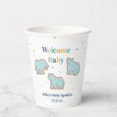 Baby Sprinkle Animal Cookies Boy Baby shower Papieren Bekers (Voorkant)
