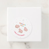 Baby Sprinkle Animal Cookies Girl Baby shower Bedankjes Labels (In situ)