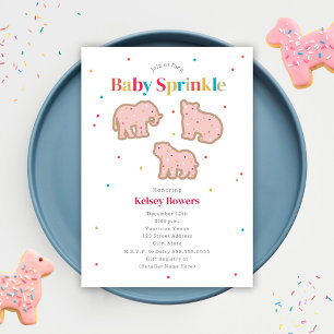 Baby Sprinkle Animal Cookies Girl Baby shower Kaart
