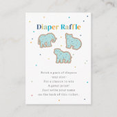 Baby Sprinkle Animal Cookies Luier Raffle Blauw Informatiekaartje (Voorkant)