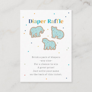Baby Sprinkle Animal Cookies Luier Raffle Blauw Informatiekaartje