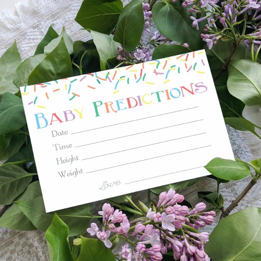 Baby Sprinkle Baby Predicted Game Informatiekaartje