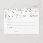 Baby Sprinkle Baby Predicted Game Informatiekaartje (Voorkant)