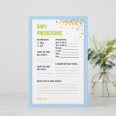 Baby Sprinkle Baby Predictions Kaart - blauw (Staand voorkant)