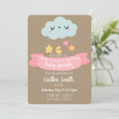 Baby Sprinkle Baby shower Cloud Invitation Kaart (Staand voorkant)